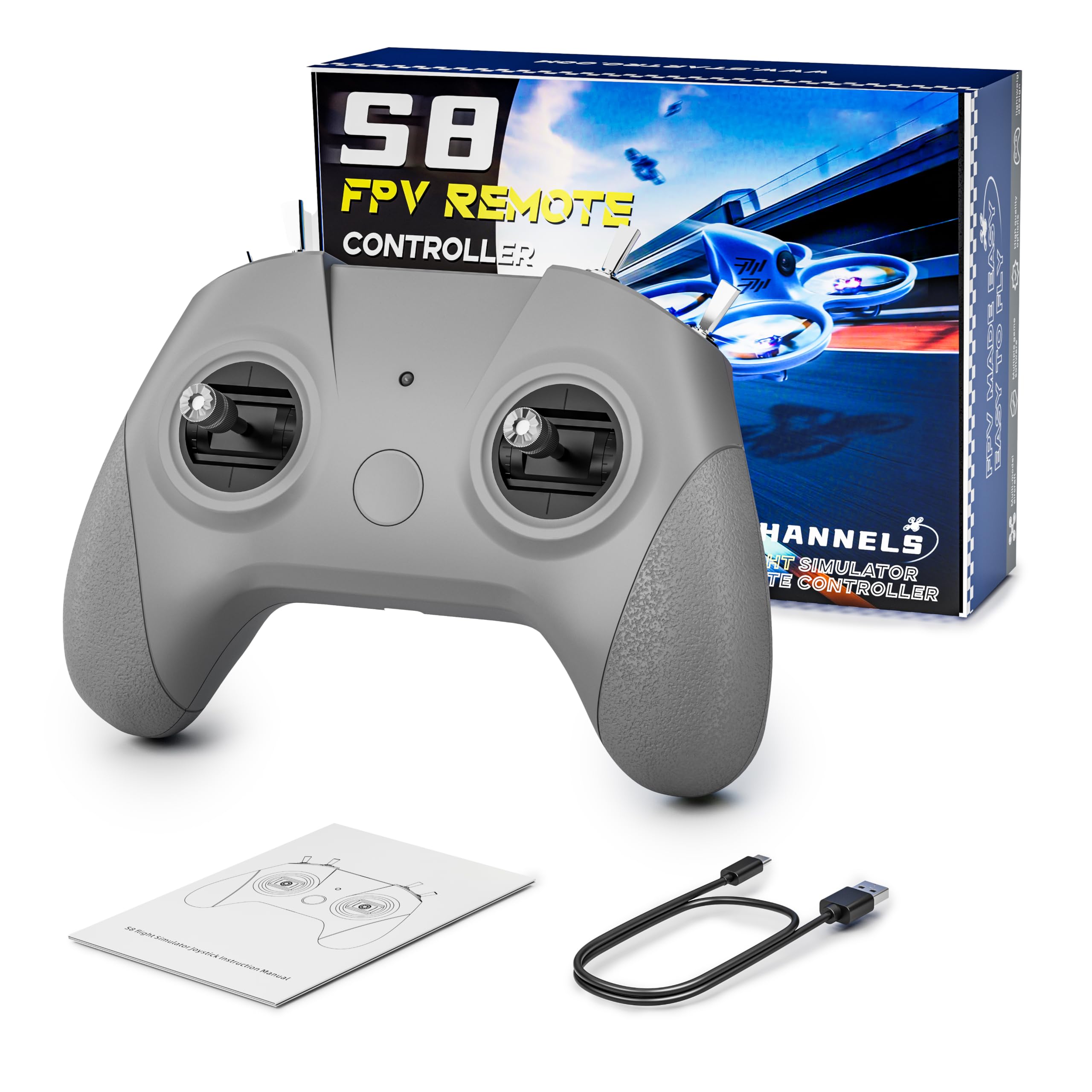 Amazon.com: FLYDrone S8 Pro FPV Simulator Controller for Windows